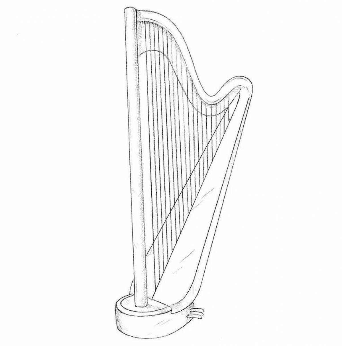 Coloring playful harp