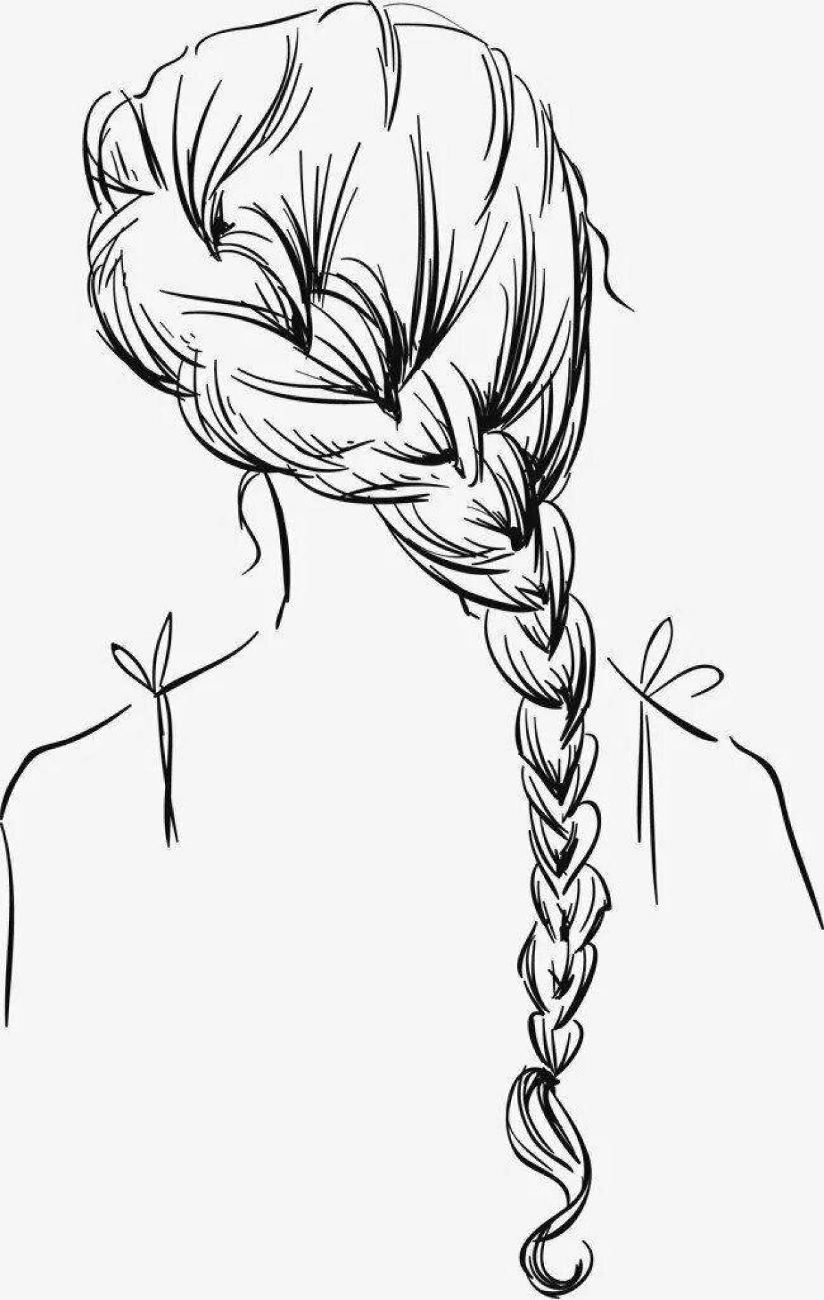 Intricate braid coloring page