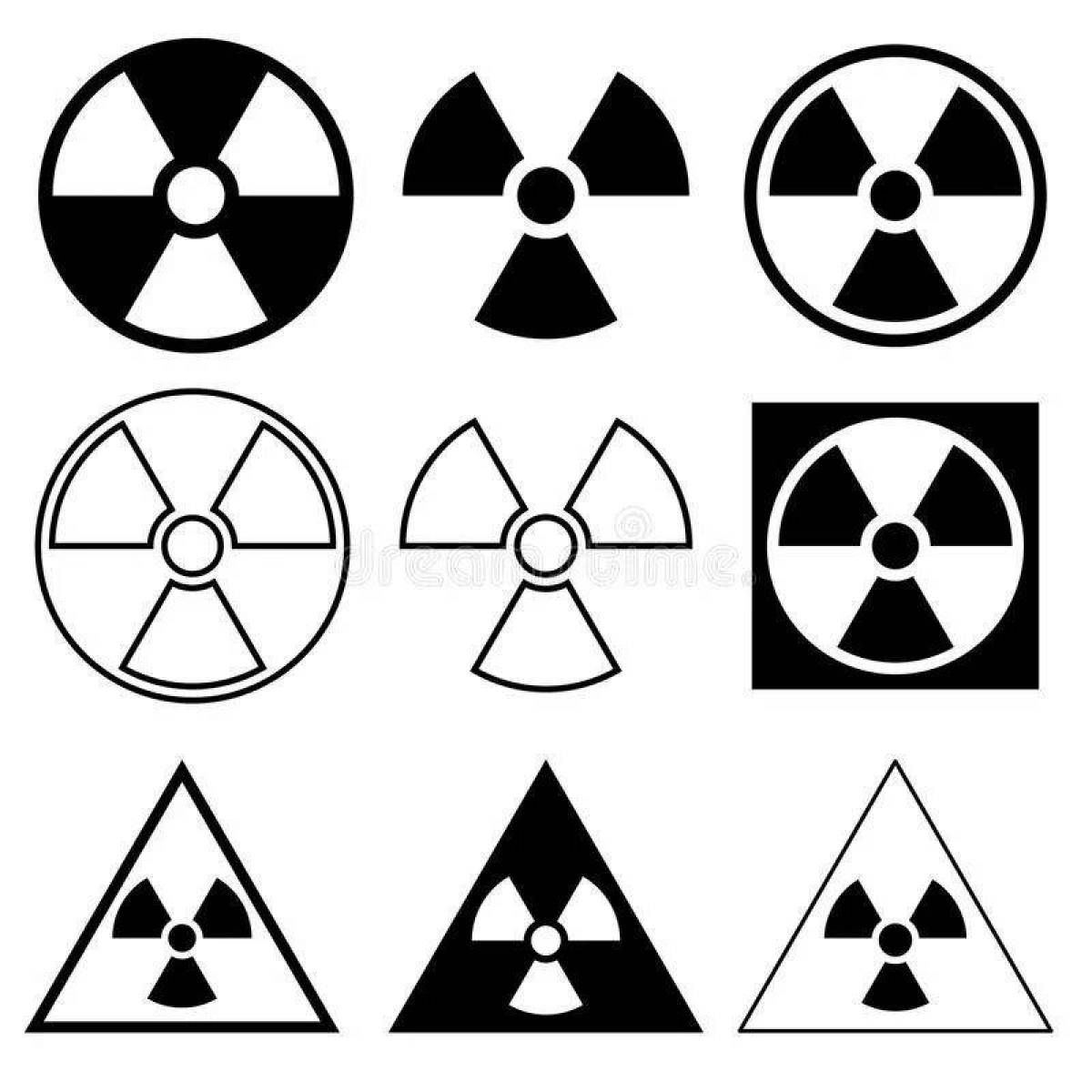 Attractive coloring of the sign of radiation
