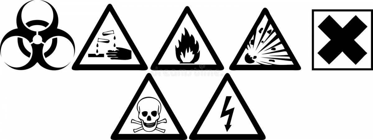 Amazing radiation sign coloring book