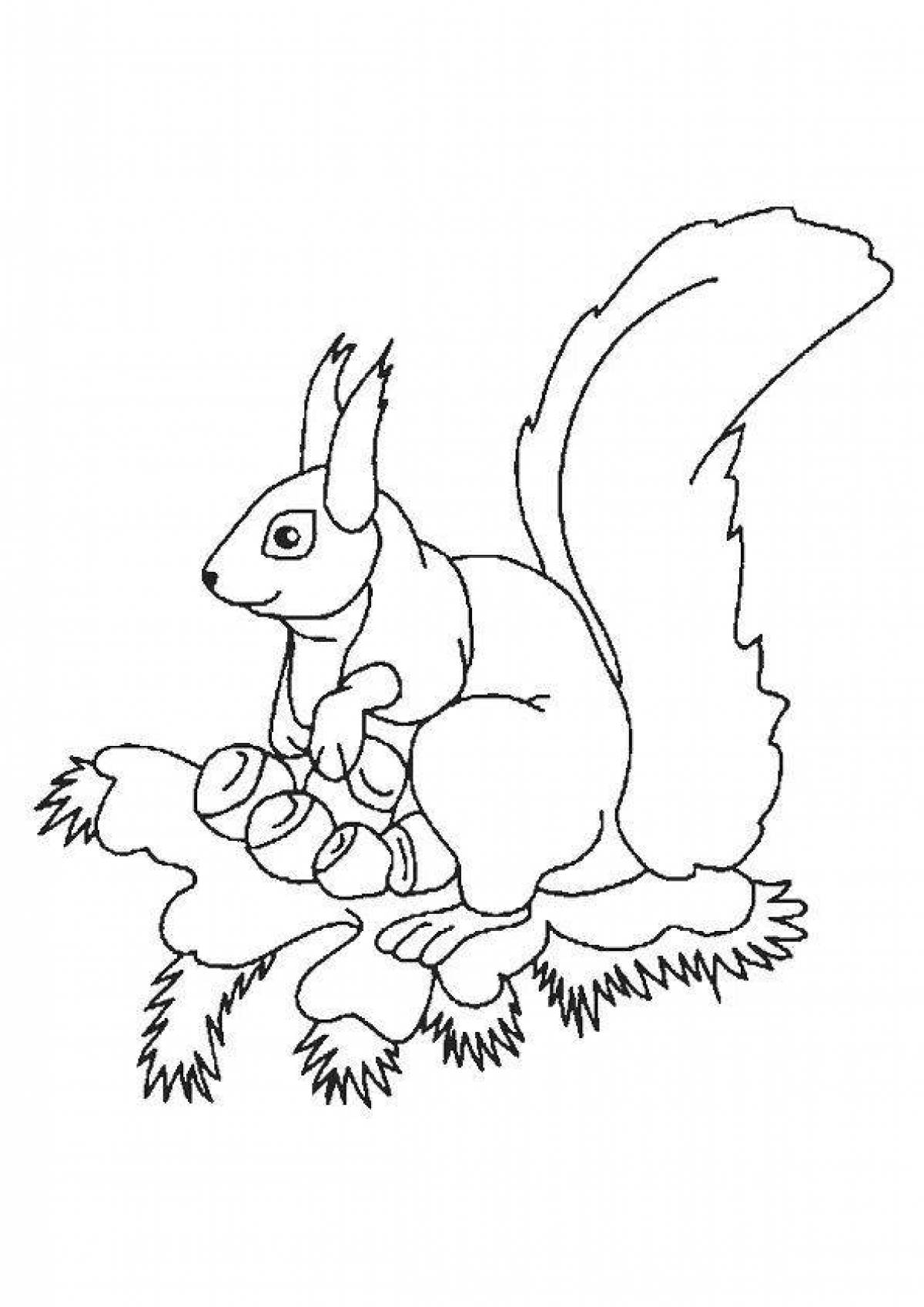 Exotic animal coloring pages in winter