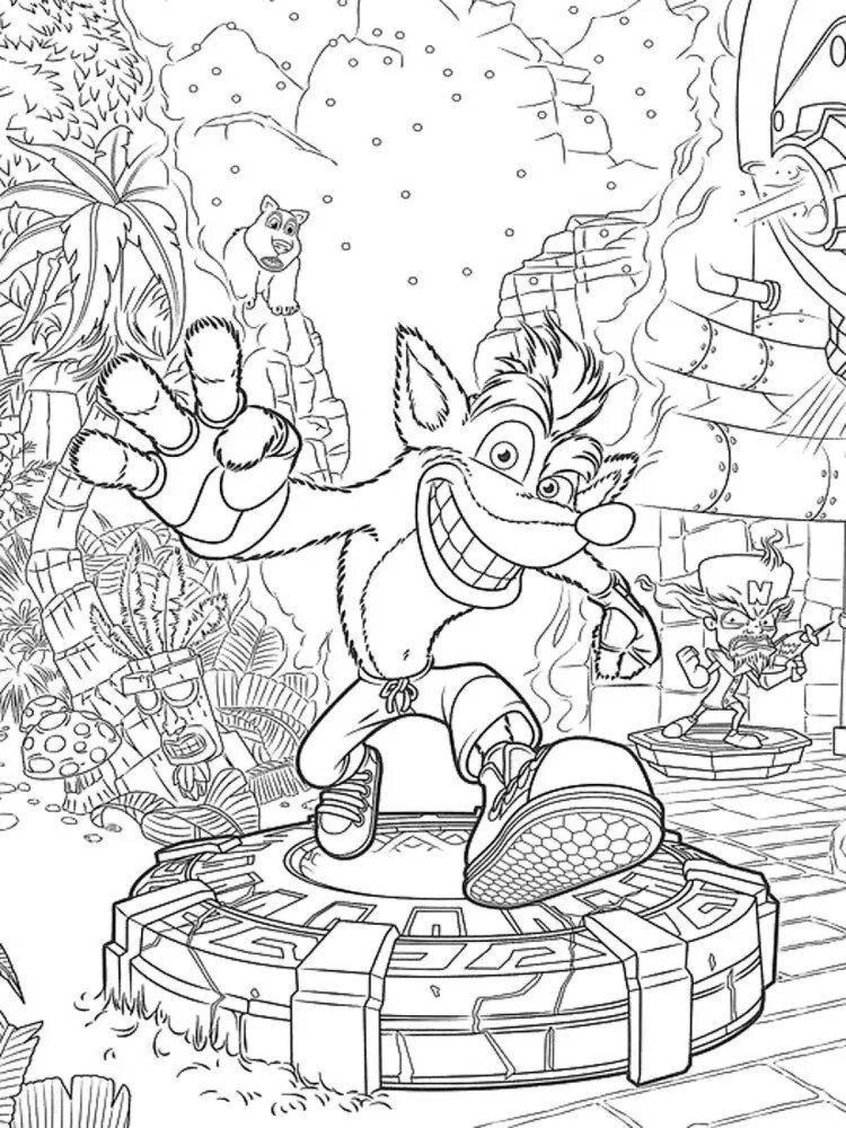 Crash bandicoot coloring book