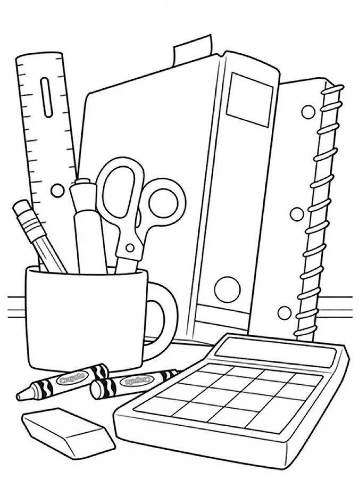 School items coloring page