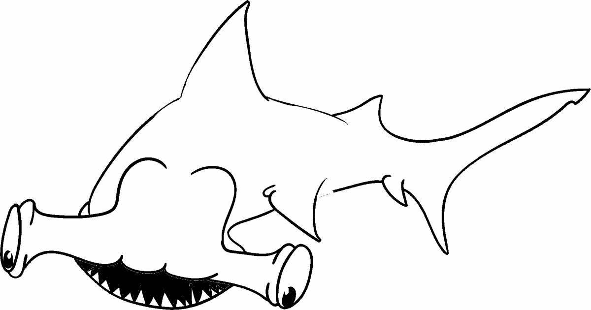 Fun sawfish coloring page