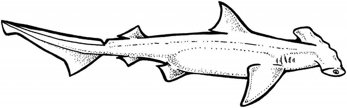 Exciting sawfish coloring page