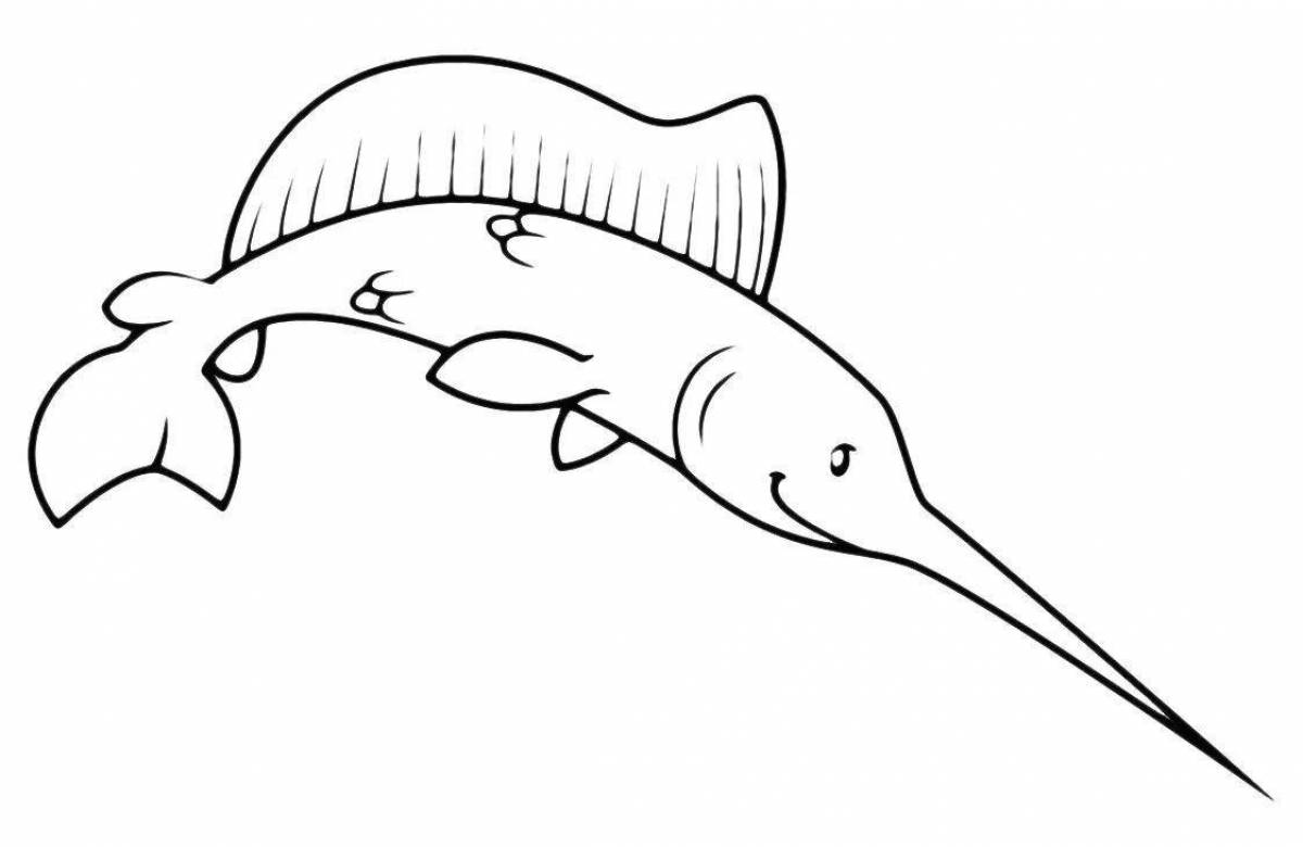 Mysterious sawfish coloring book