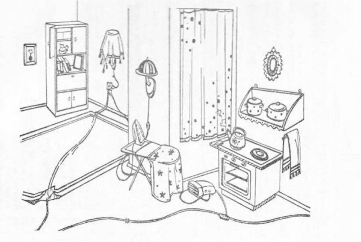 Intriguing domestic dangers coloring pages