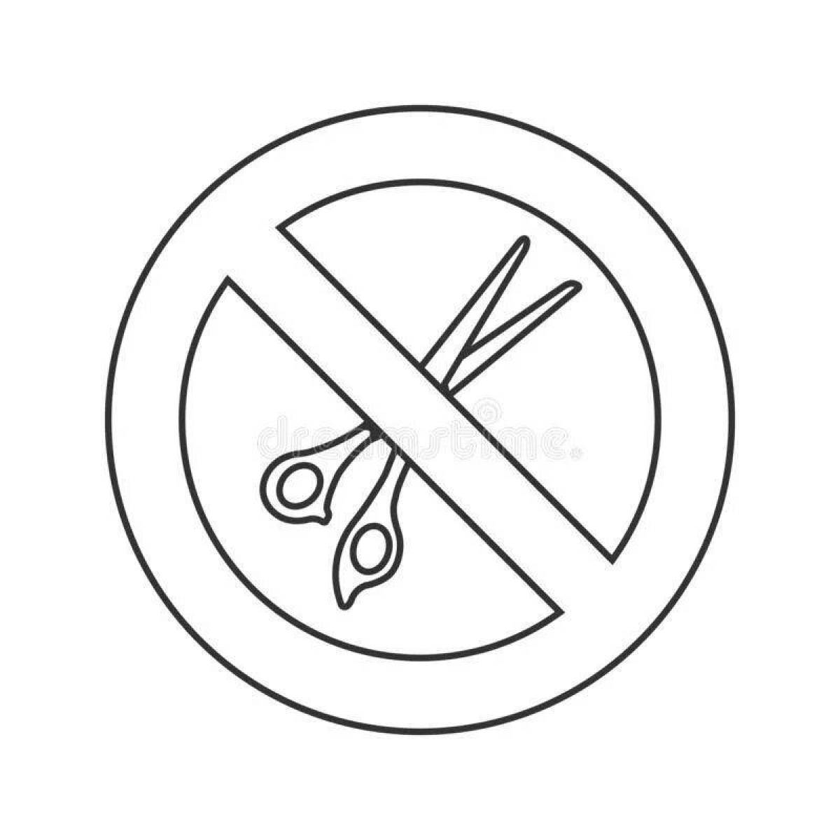 Coloring page stimulating home dangers