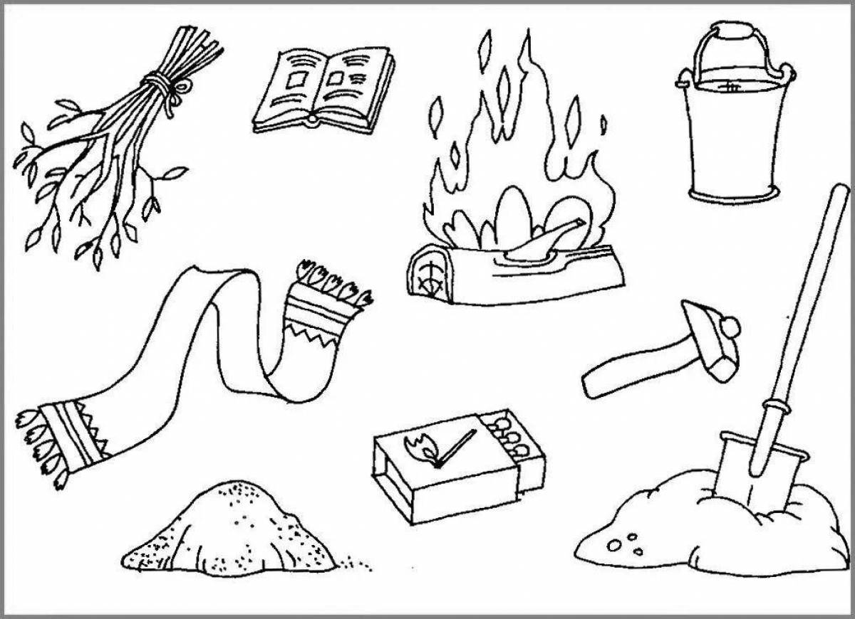 Innovative home danger coloring book