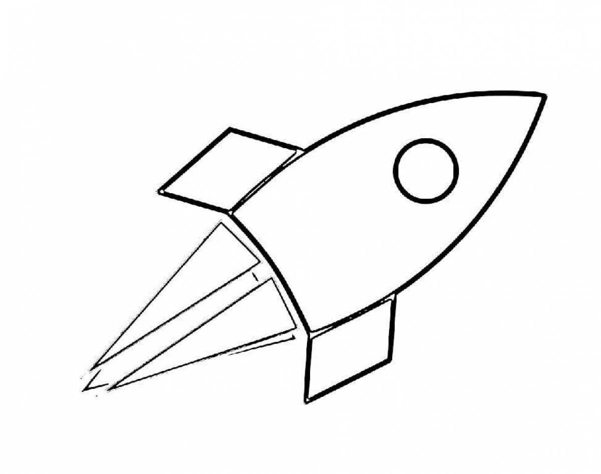 Увлекательная раскраска ракеты для детей 3-4 лет