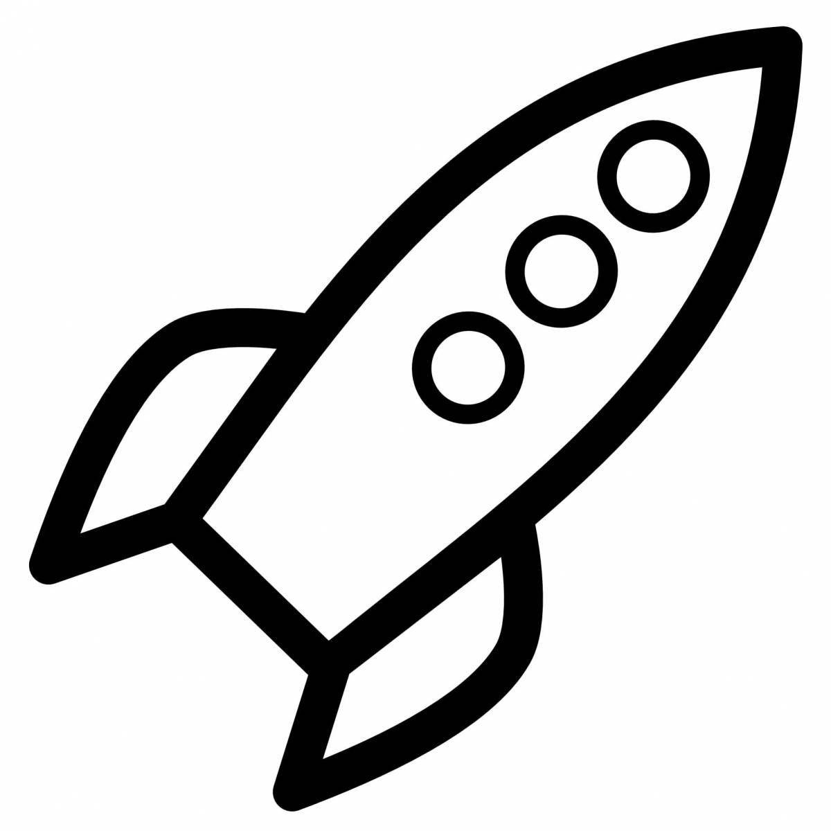 Creative rocket coloring book for 3-4 year olds