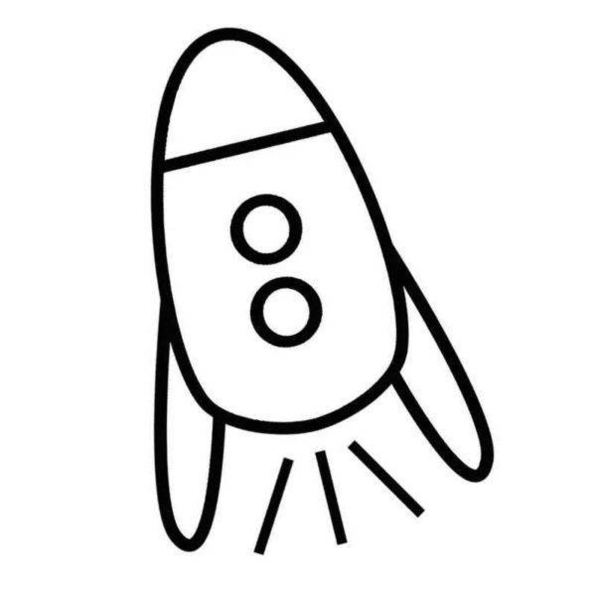 Inspirational rocket coloring book for 3-4 year olds