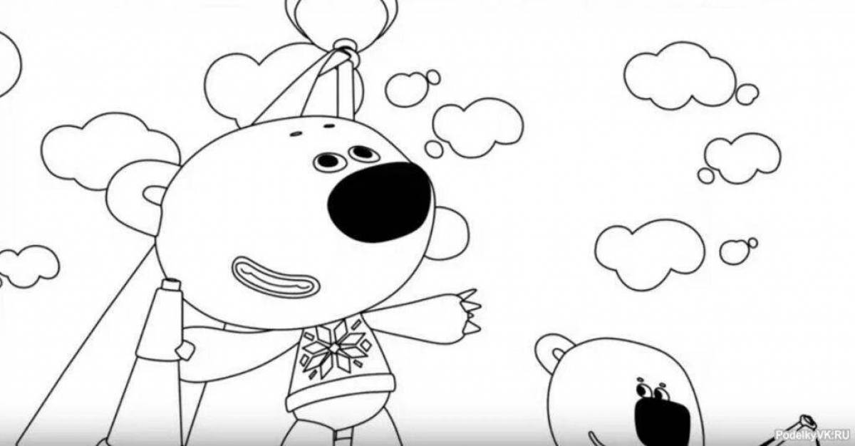 Amazing bear fox coloring pages