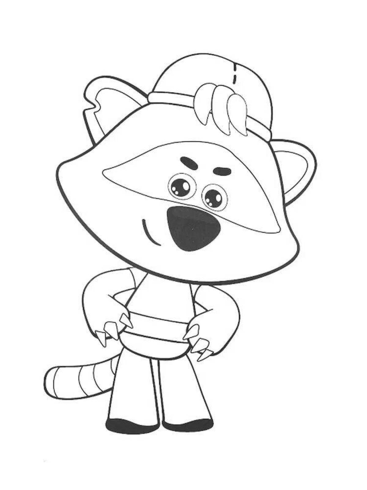 Cozy foxes coloring page