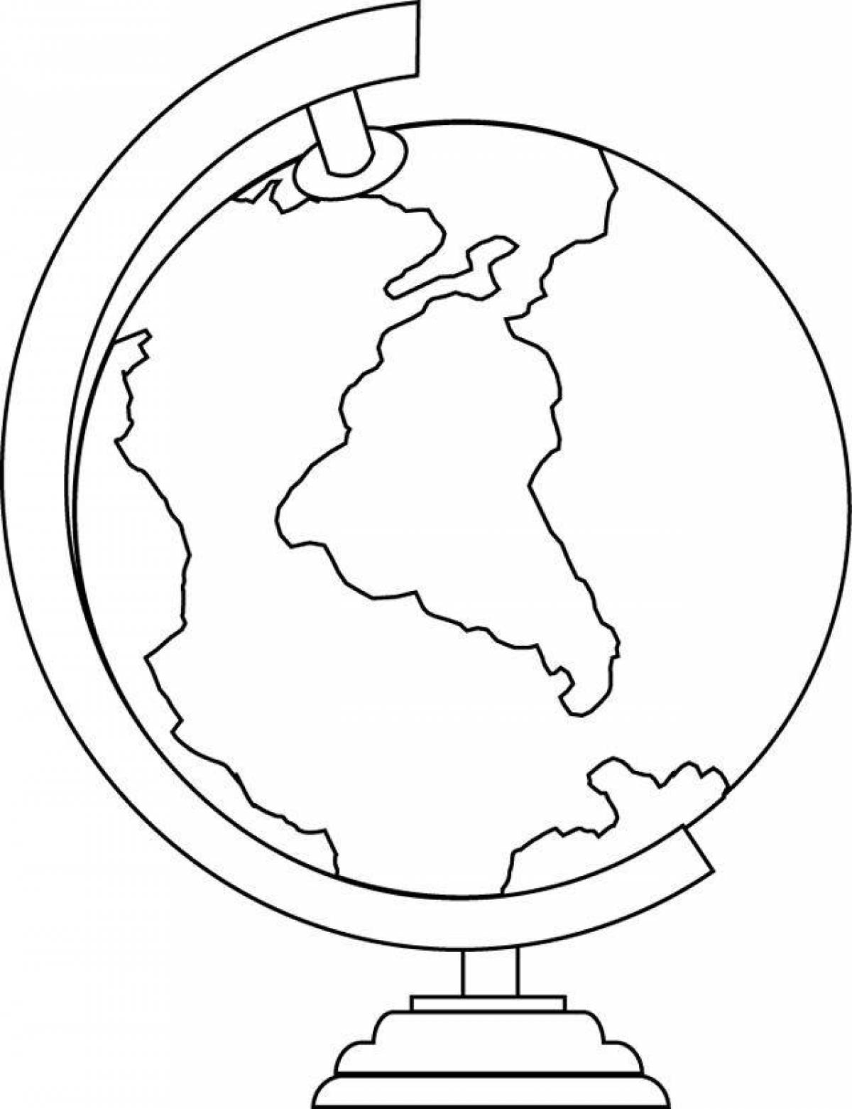 A striking globe coloring page