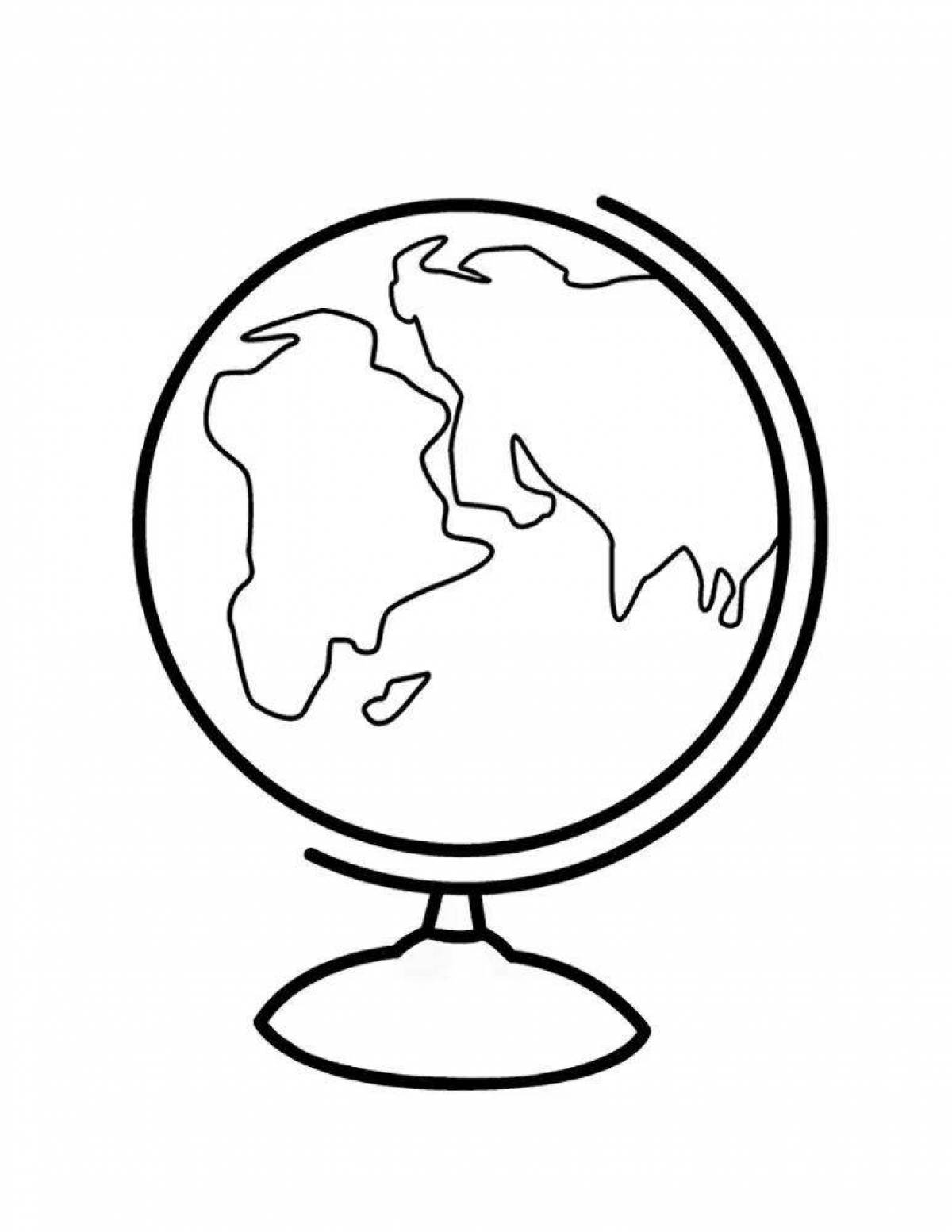 Silent globe coloring page