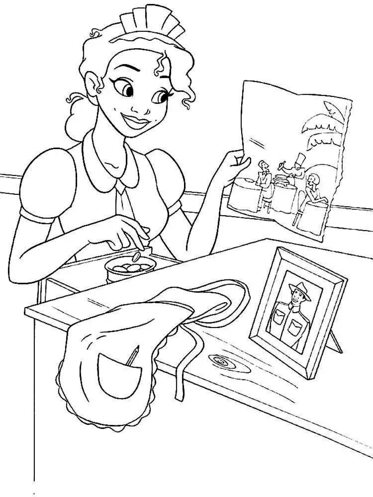 Cute frog princess coloring pages