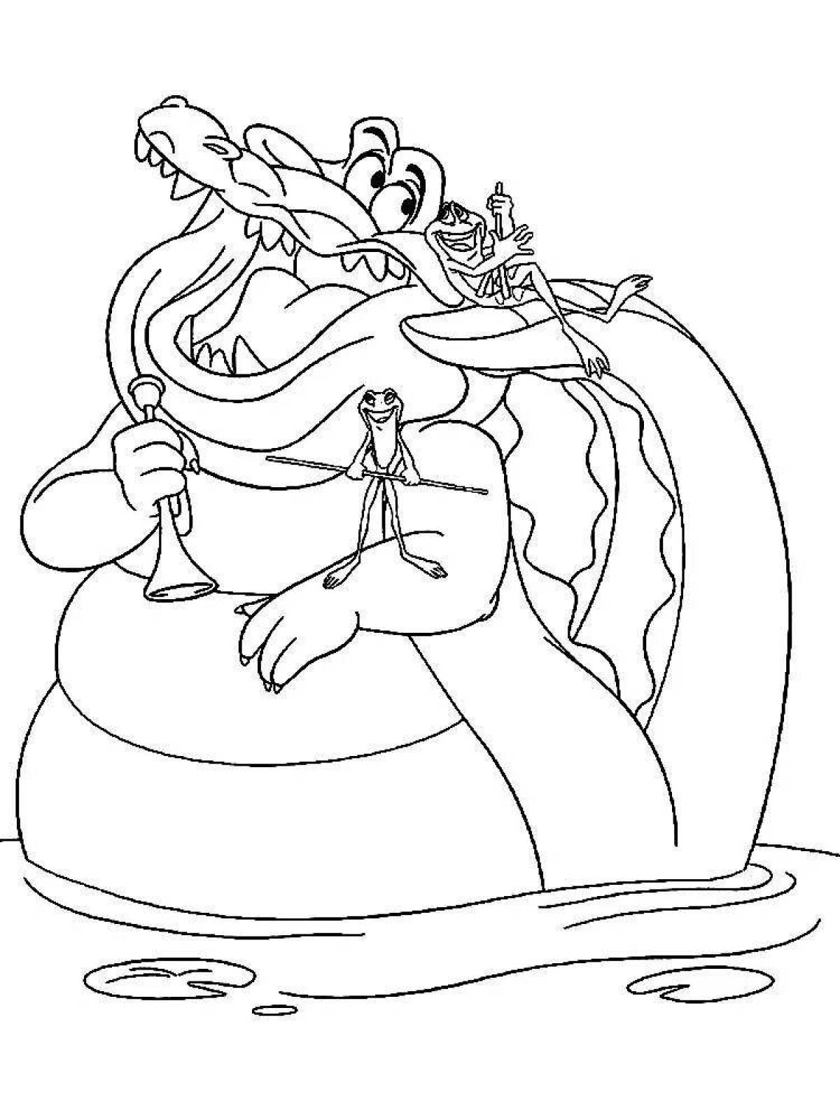 Раскраска славная принцесса-лягушка
