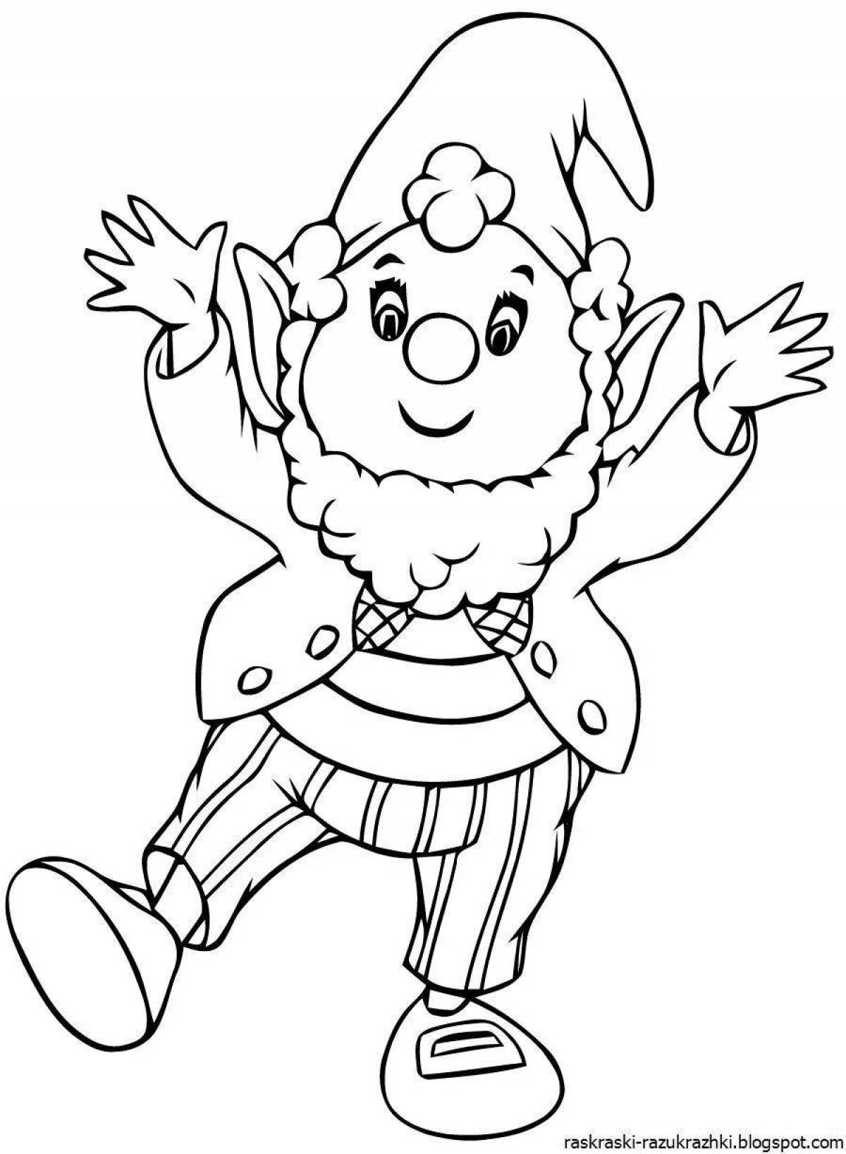 Exciting gnome coloring for kids