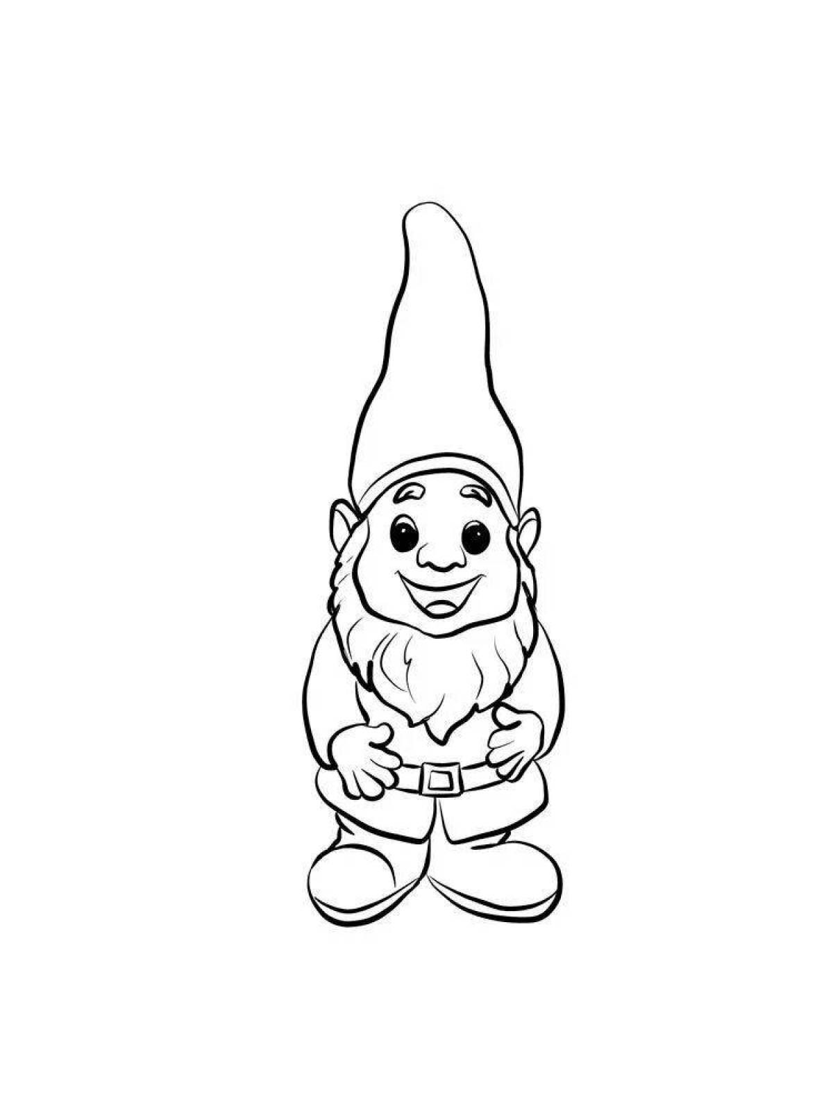 Incredible gnome coloring book for kids