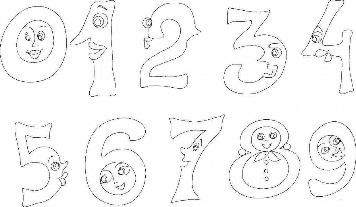 Creative number and letter coloring pages