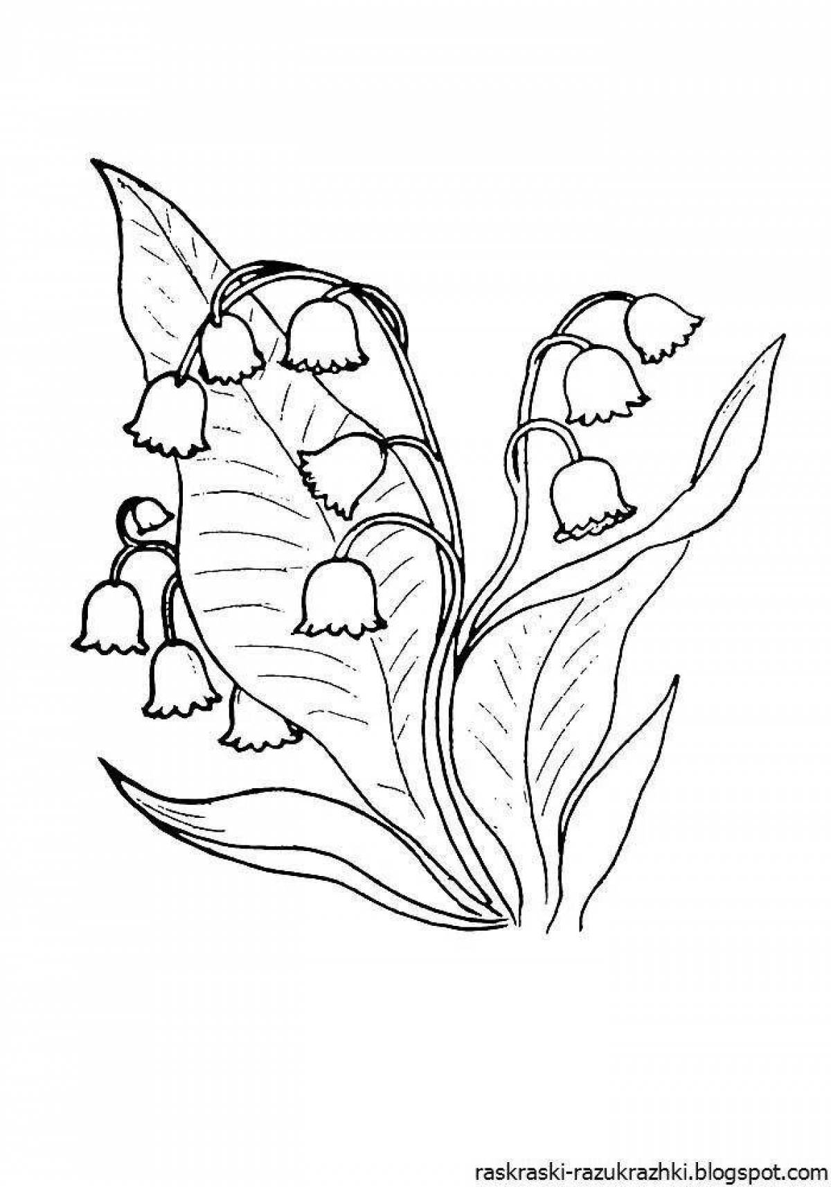A fun lily of the valley coloring book for kids