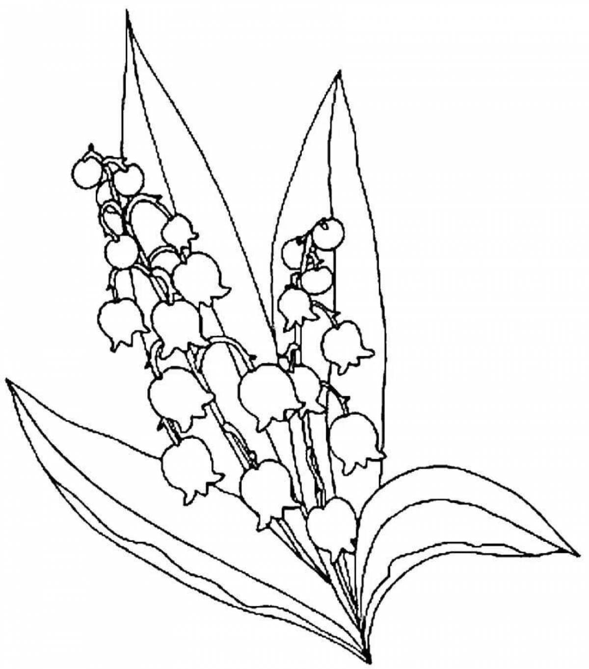 Luminous lily of the valley coloring book for kids