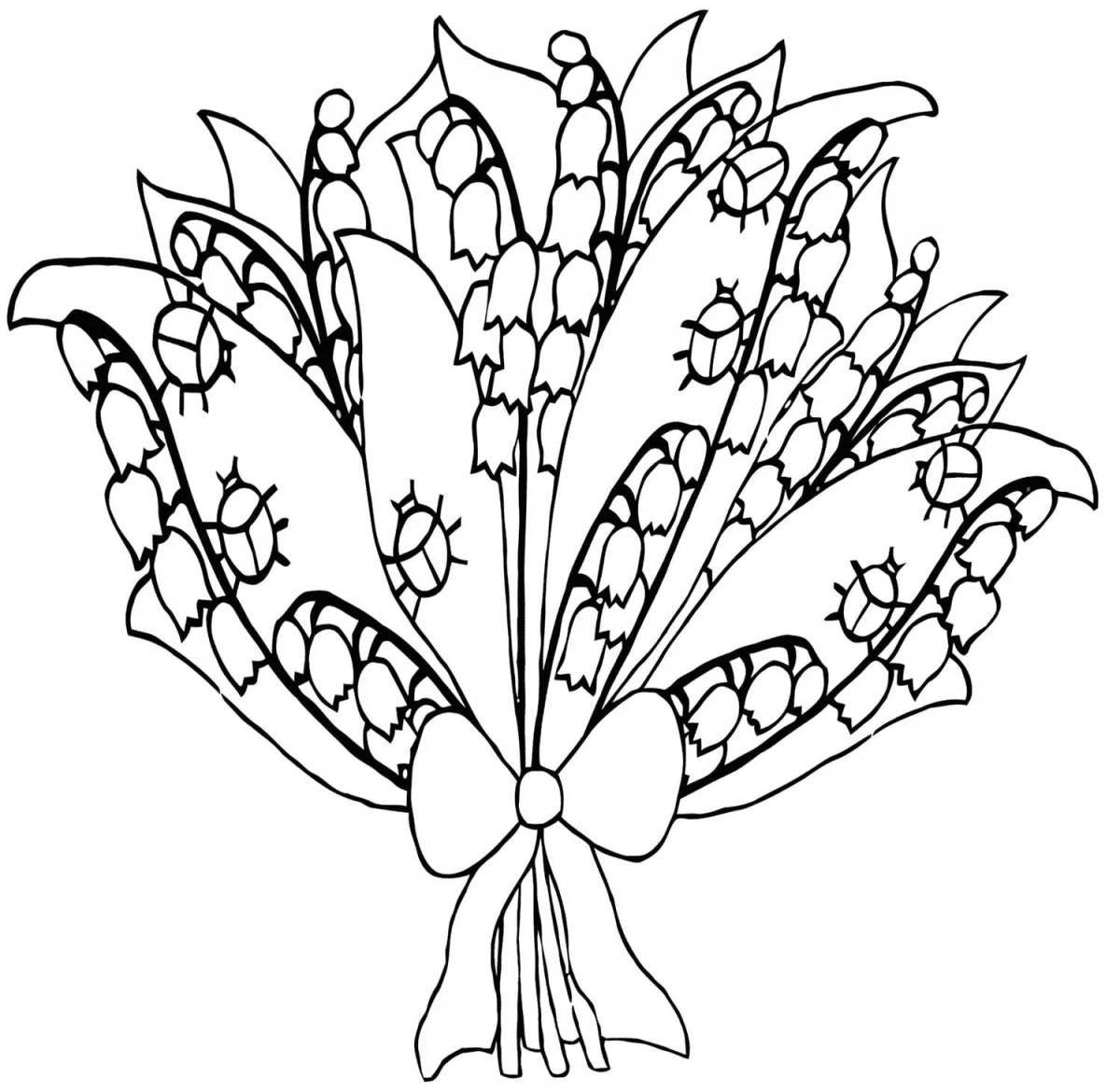 Serene lily of the valley coloring book for kids