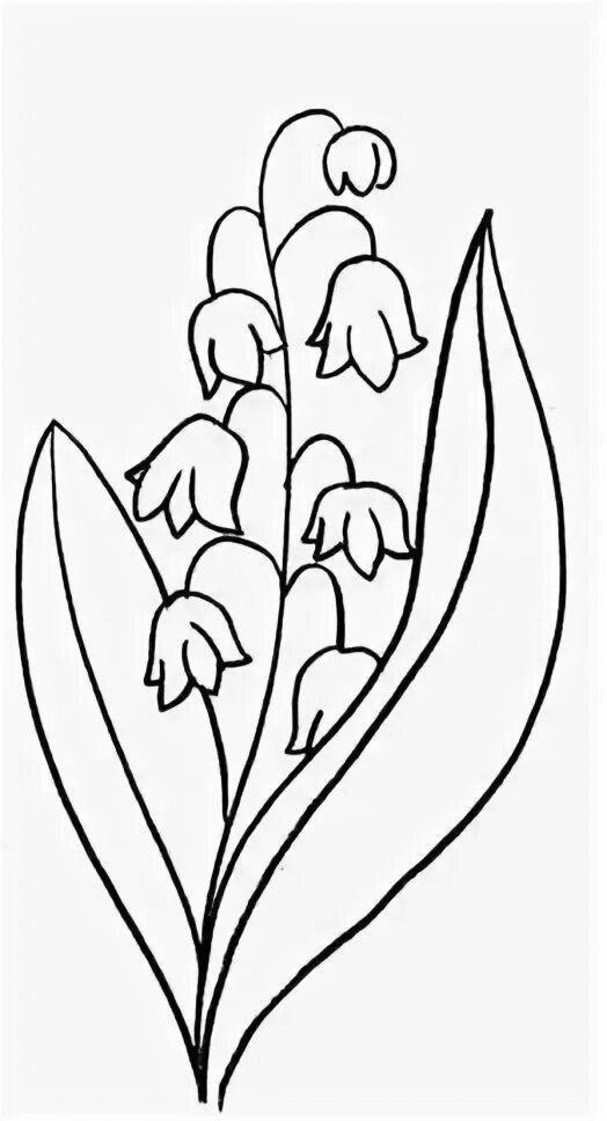 Lily of the valley holiday coloring book for kids