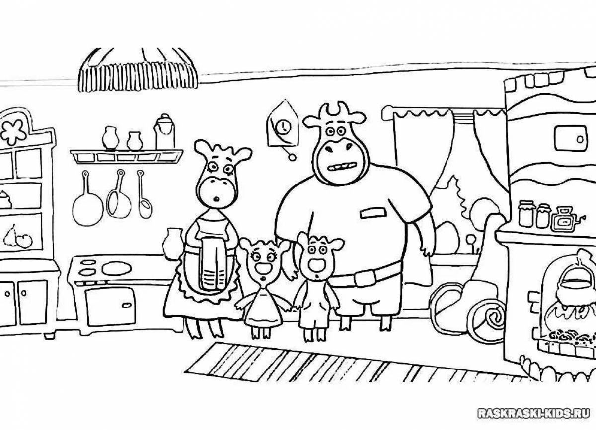 Bo and zo playful coloring page