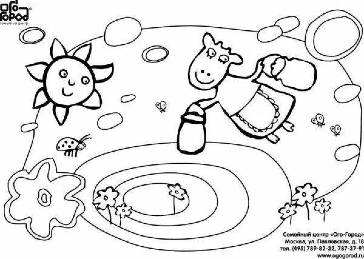 Bo and zo coloring pages with colored fillings