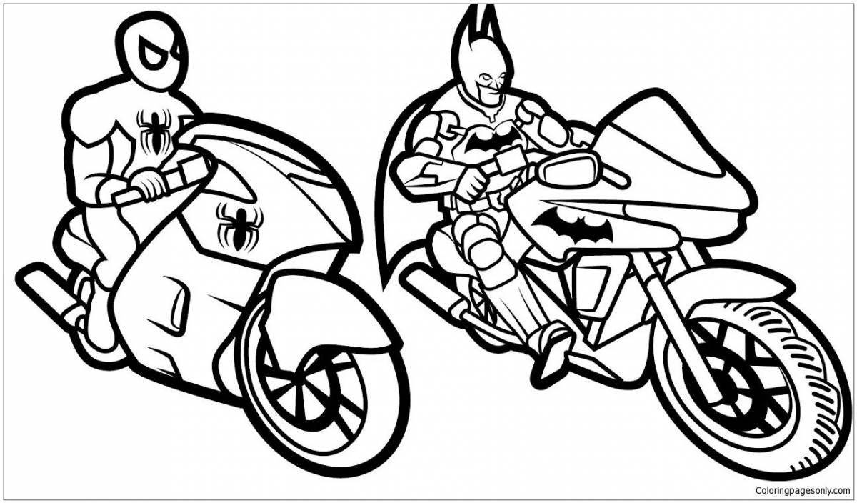 Spider-Man's Vibrant Cars Coloring Page