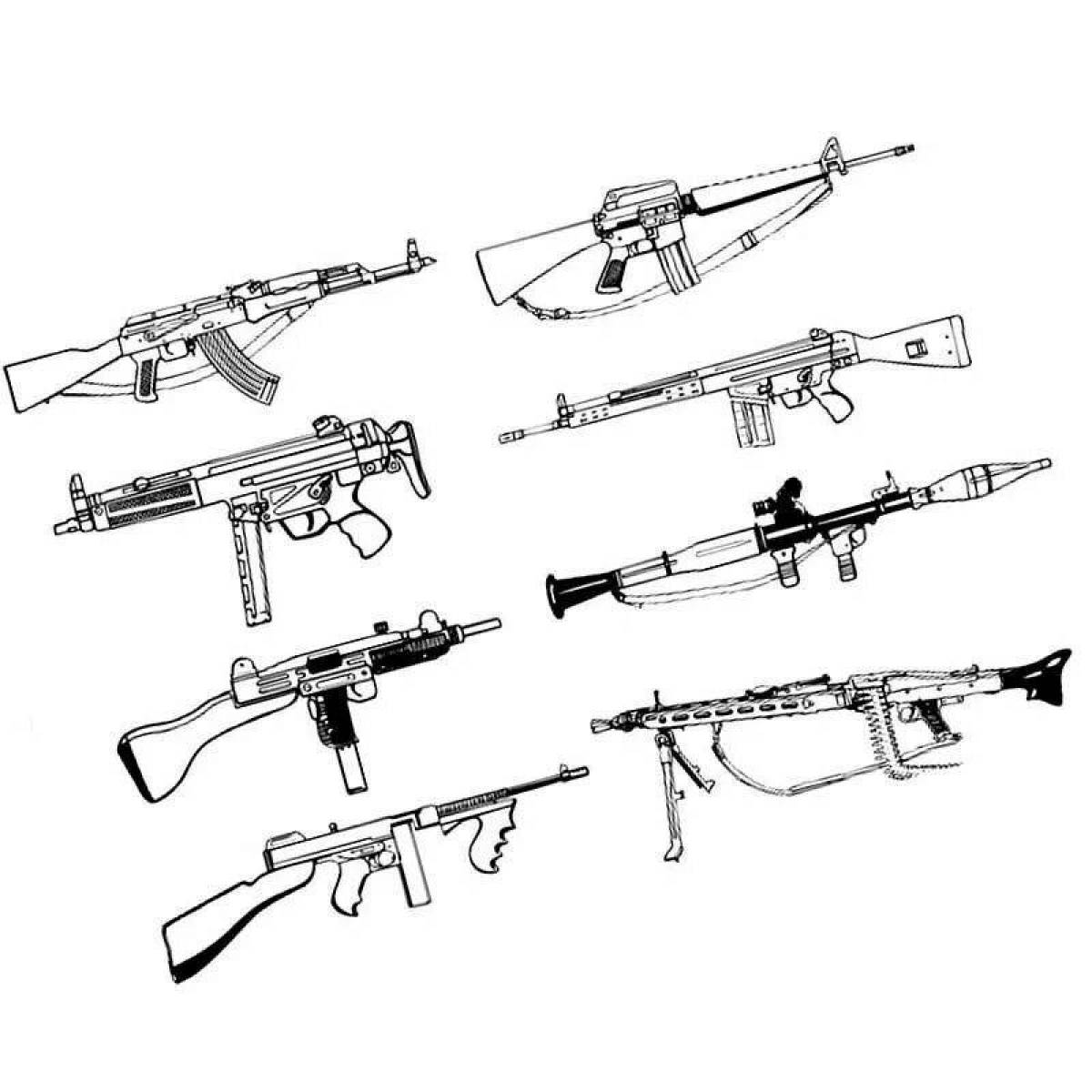 Drawing weapons. Раскраски оружие. Раскраска автомат. Раскраски оружие автоматы. Печатать оружие.