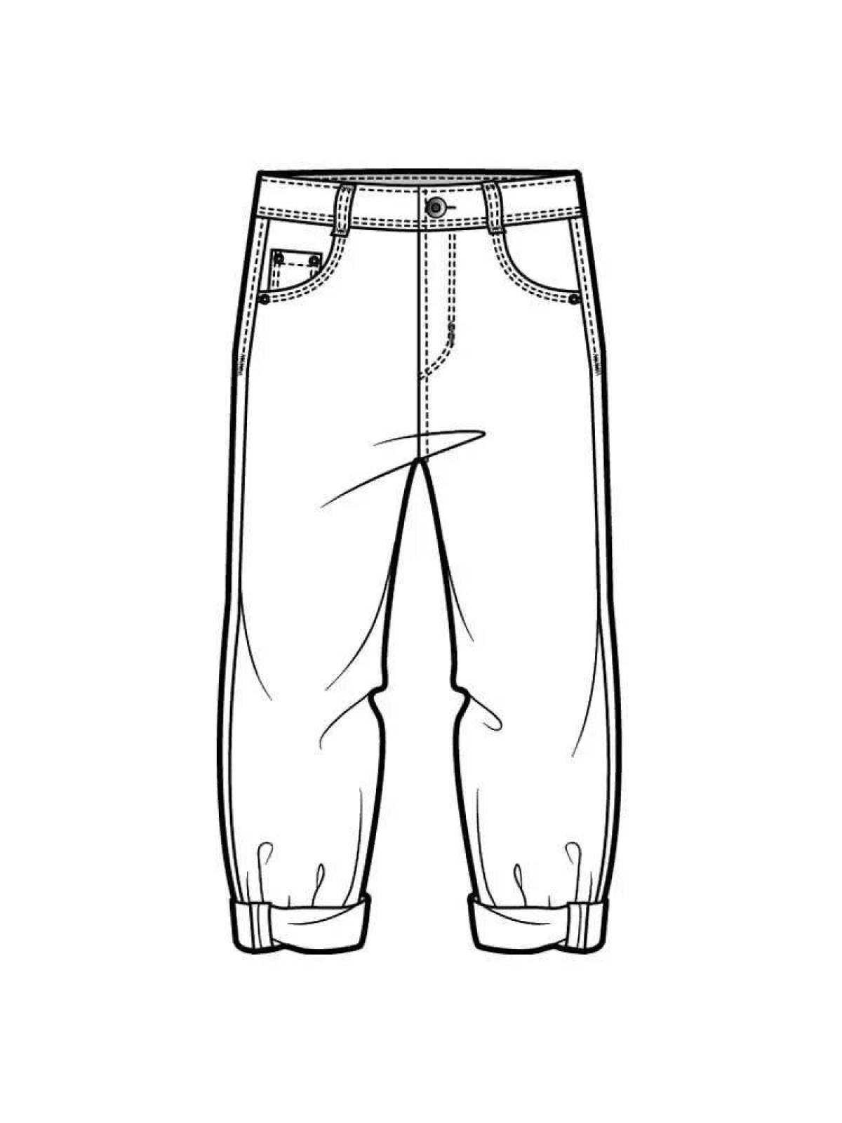 Coloring for bright trousers