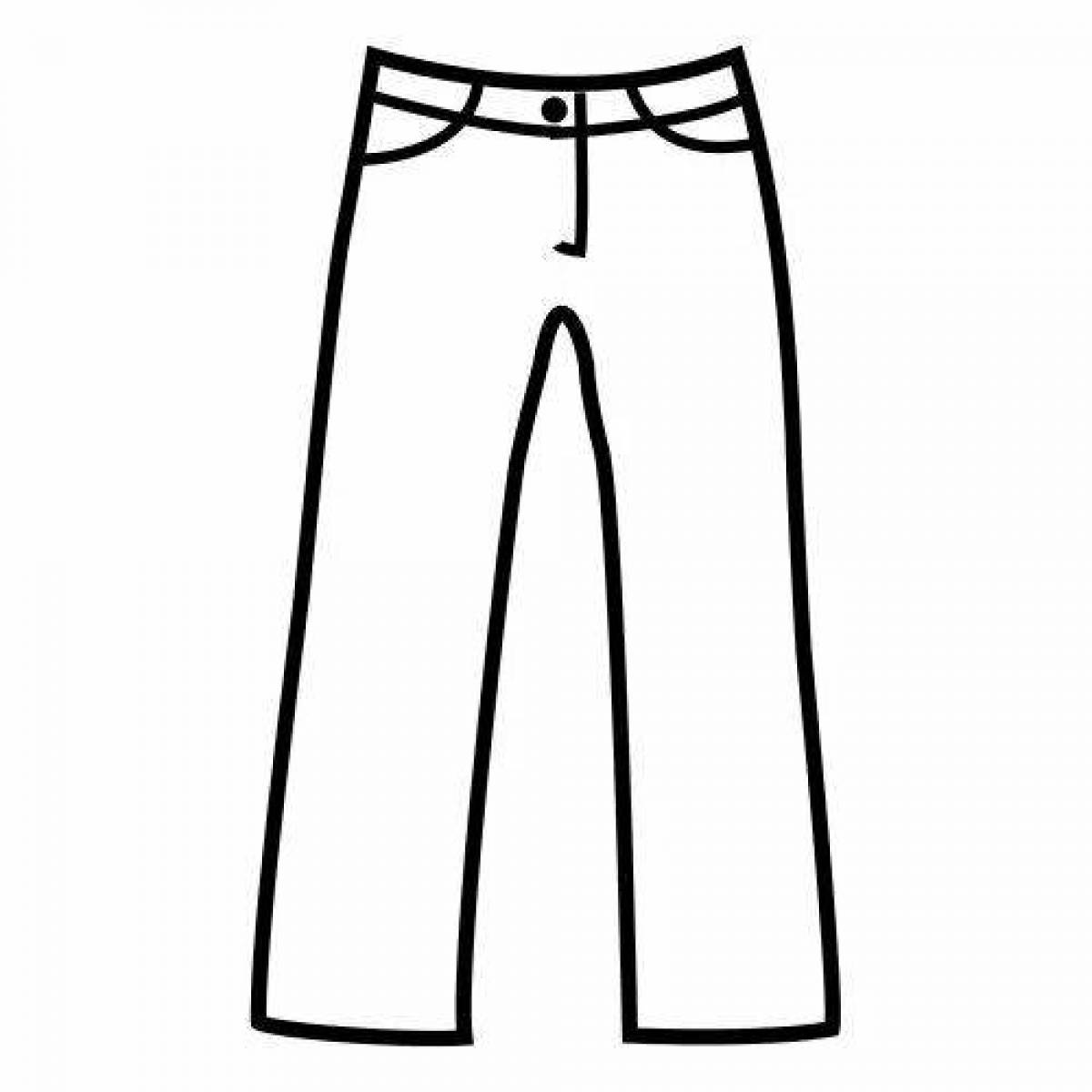Adorable pants coloring book for kids