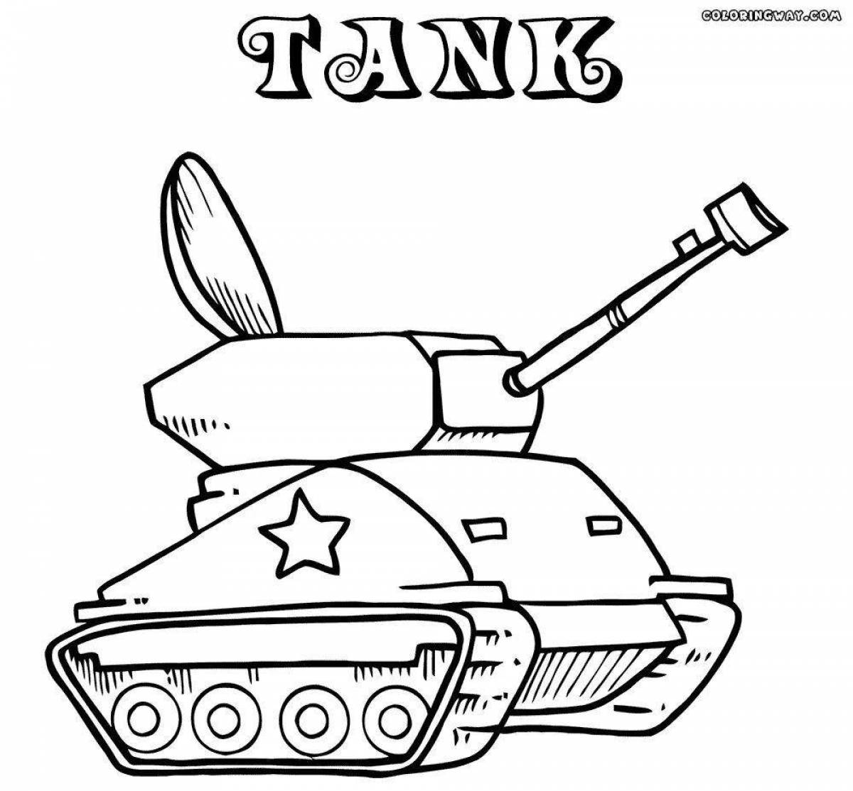 Terrific tank with sparkling eyes