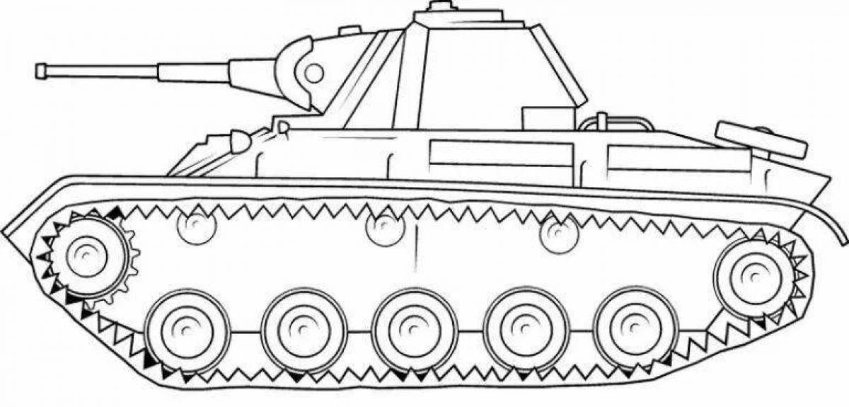 Элегантный танк с застекленными глазами