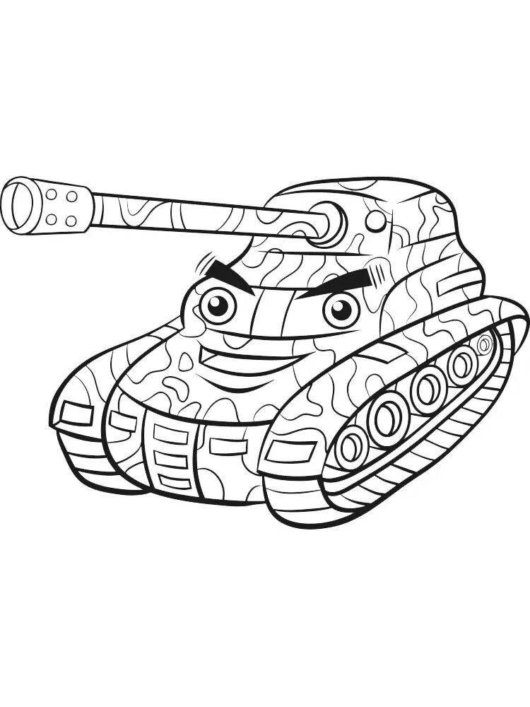 Красивый танк с блестящими глазами