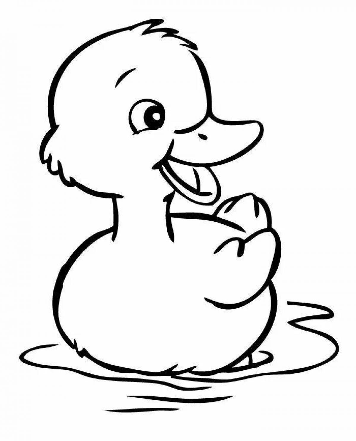 Раскраска happy duck для детей