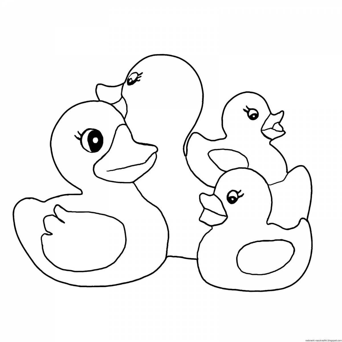 Раскраска пикантная утка для детей