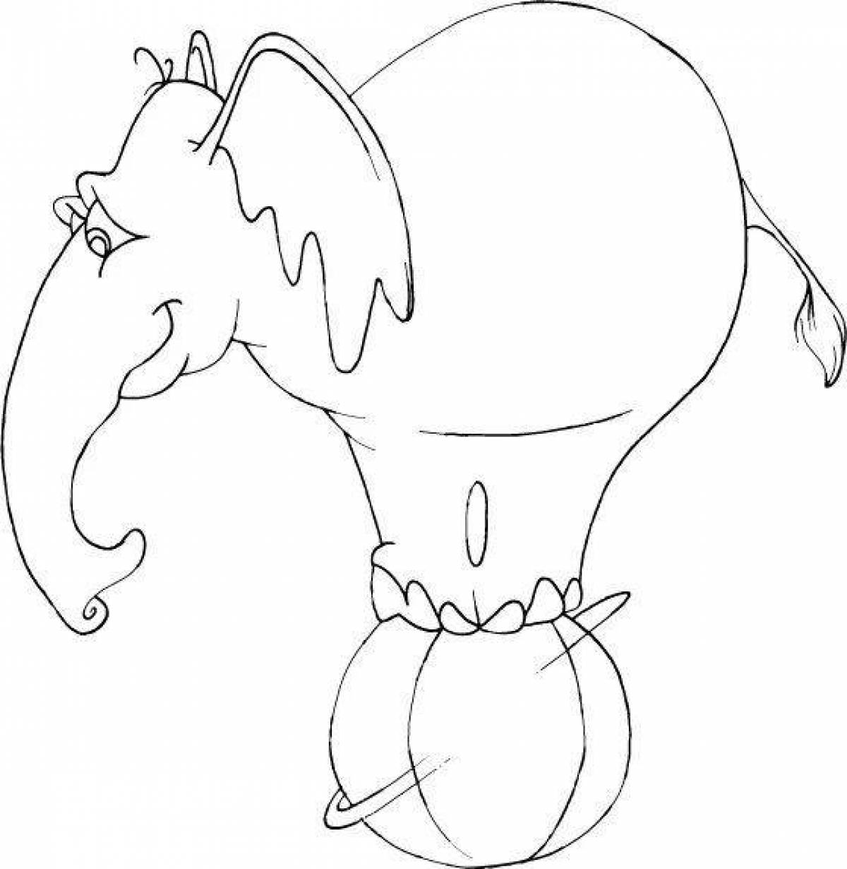 Рисунок слон Куприн раскраска
