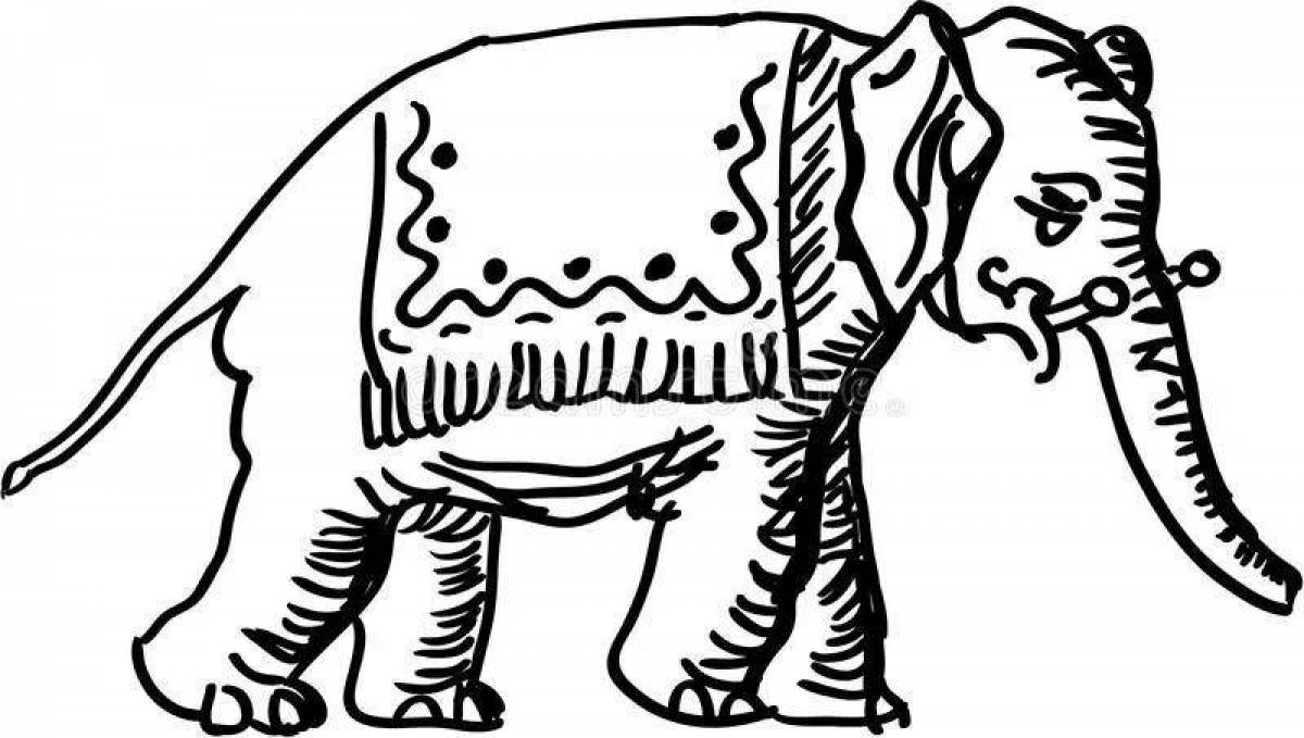 Рисунок слона вели
