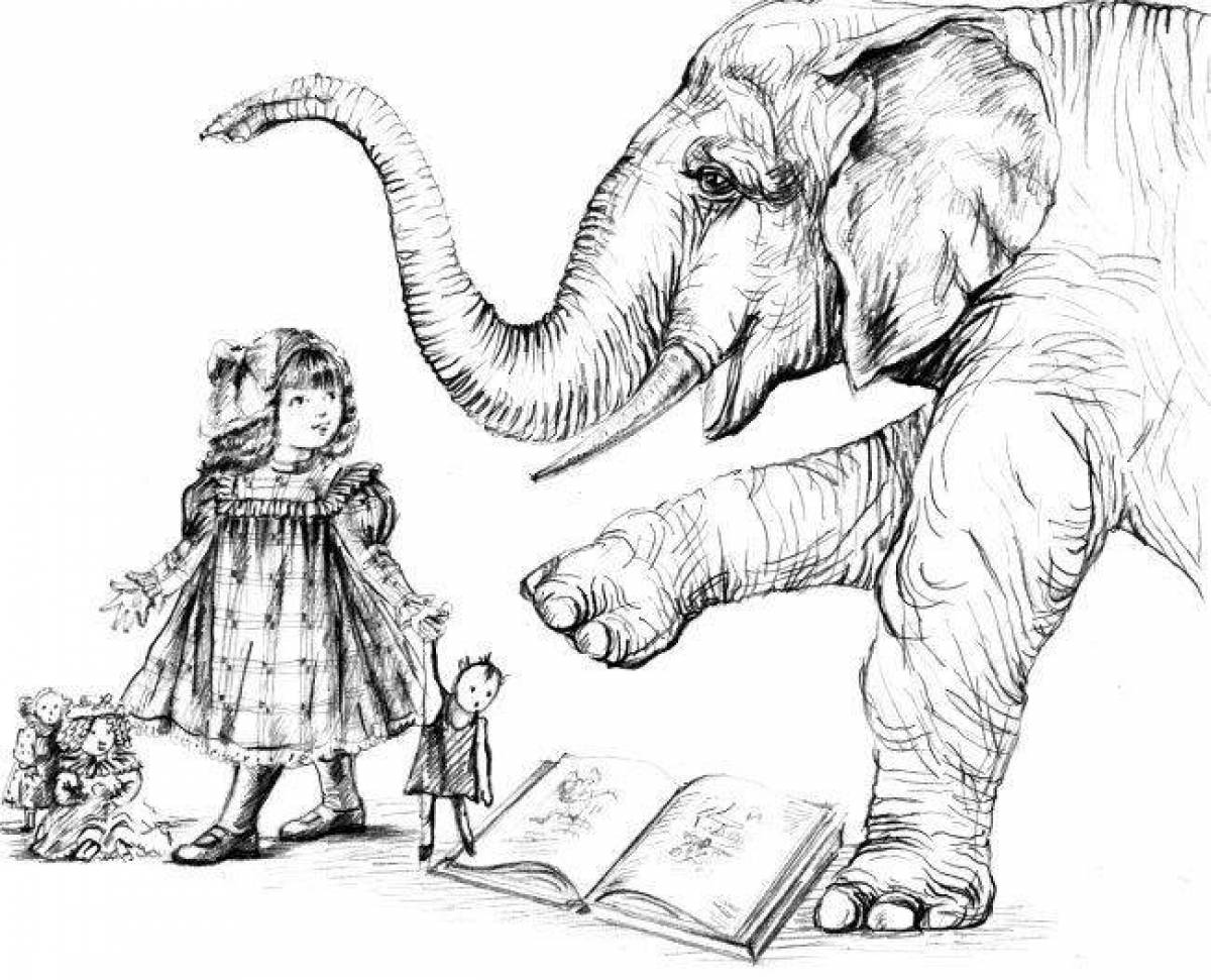 To the story of Kuprin the elephant Grade 3 #11
