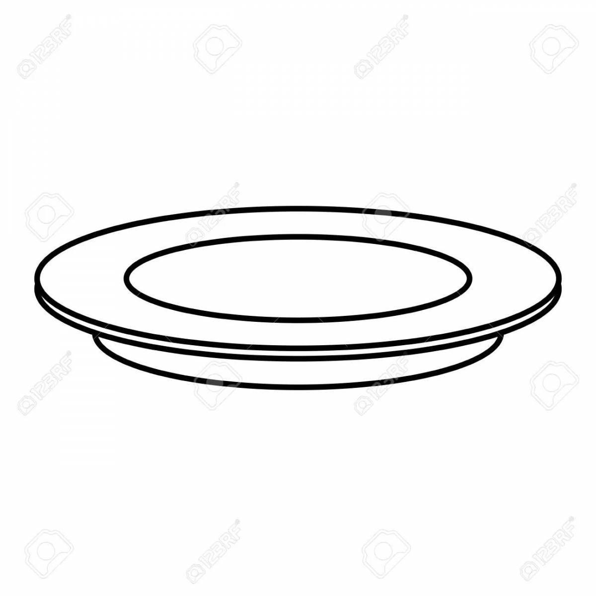 Яркая тарелка-раскраска для детей
