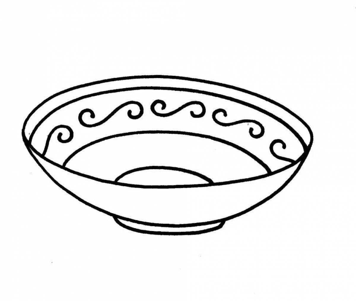 Картинка для детей тарелка #3