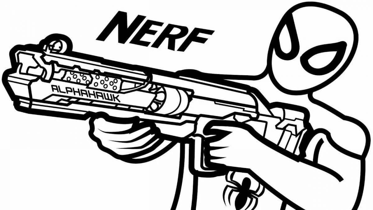 Awesome chicken gun coloring page for boys