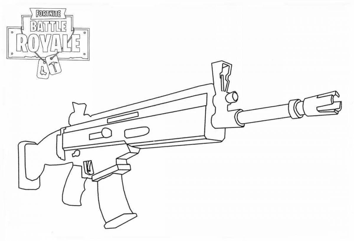 Chicken Gun Stylish Coloring Page for Boys