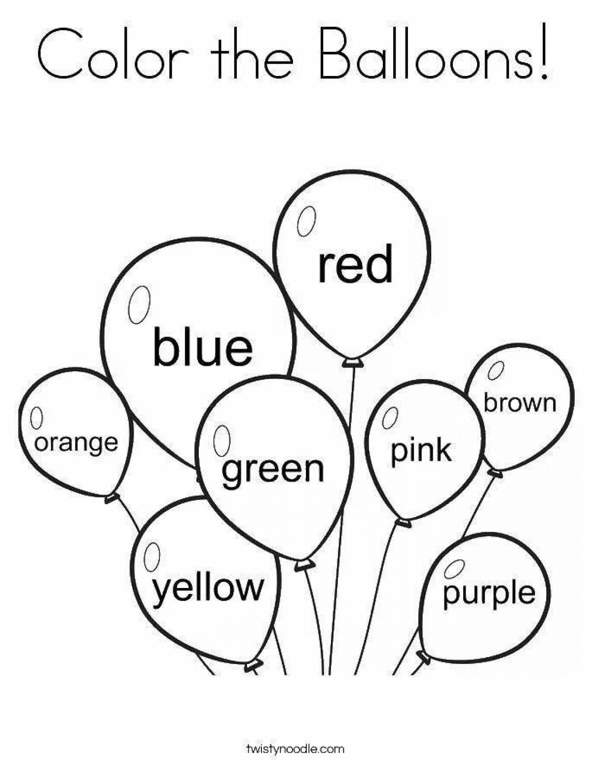 Glowing coloring pages in english for kids