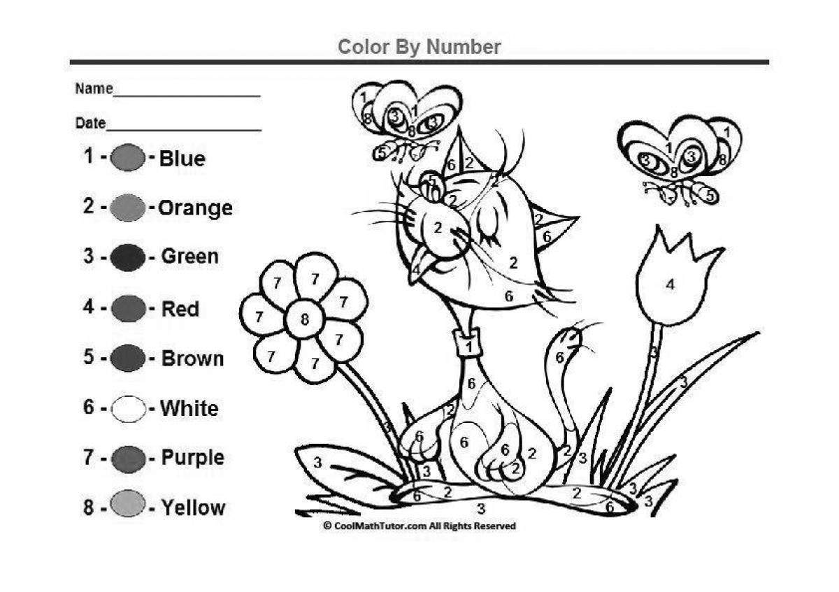 Live coloring in English for children