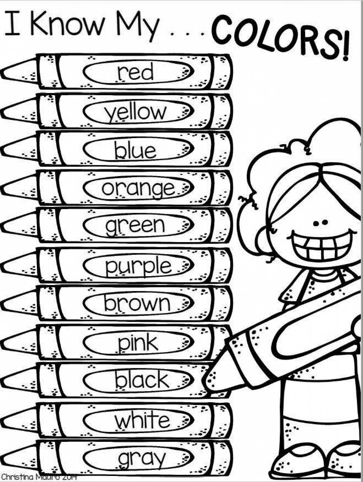 Animated coloring pages in english for kids